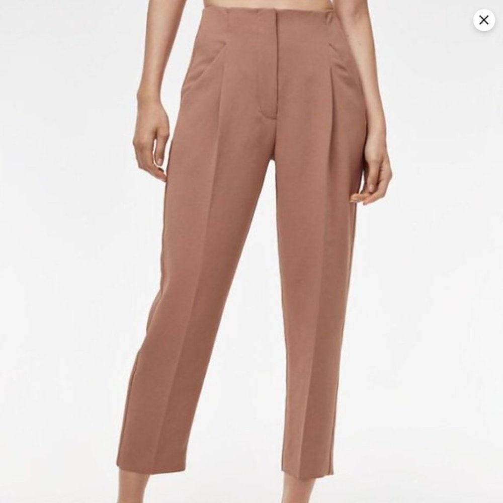 ARITZIA WILFRED CHAMBERY PANTS IN NUTMEG